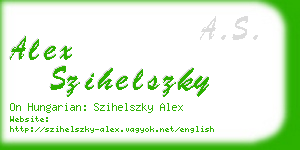 alex szihelszky business card